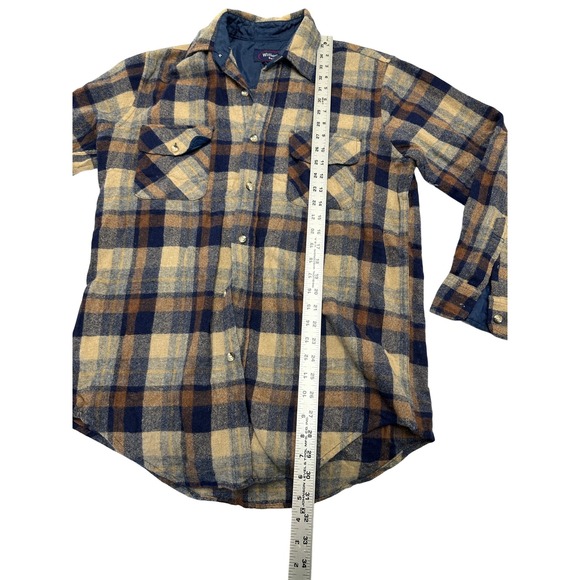 Vintage 90s Williams Bay Men's Plaid Button Up Shirt Medium Flannel Wool Blend - Picture 6 of 9